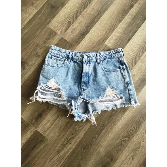 PACSUN Ripped Hi Rise Festival Jean Shorts - Picture 4 of 8